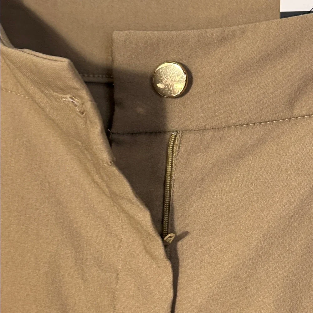 Rafaella Pants Tan Cropped High Rise in Size 16 ‎ NWT
